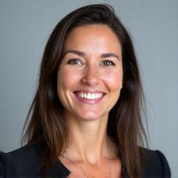 Professional headshot of Sarah Johnson, a smiling woman in business casual attire.